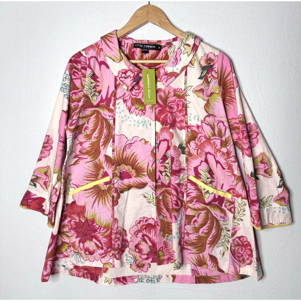 Little‎ Journeys Chicago Jacket NEW Sz S Overshirt Natural Cotton Cottage RARE